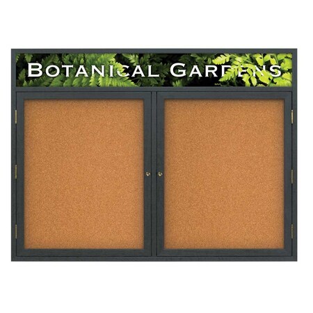 United Visual Products Open Faced Traditional Corkboard, 60x36" UV643A-GOLD-BUFF